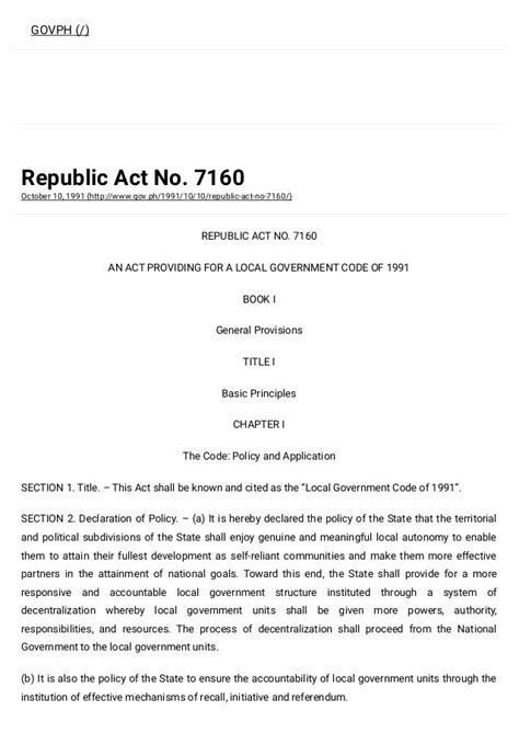 R.A. 7160 .